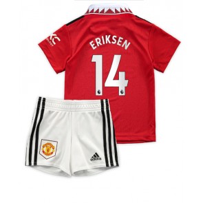 Manchester United Christian Eriksen #14 kläder Barn 2022-23 Hemmatröja Kortärmad (+ korta byxor)